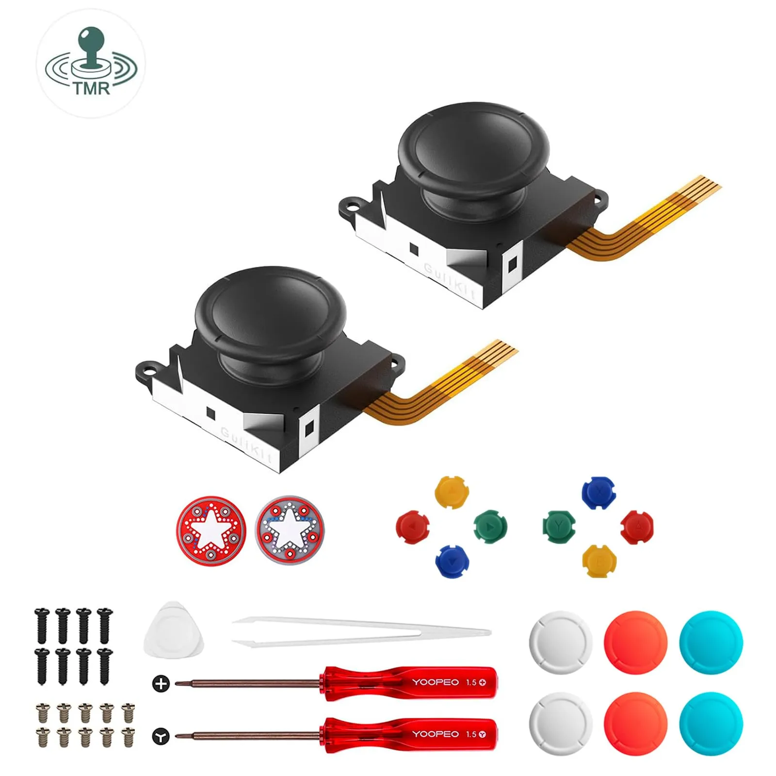 GuliKit TMR Joysticks Kit di Riparazione per Switch/OLED/Lite JoyCon - immagine 1