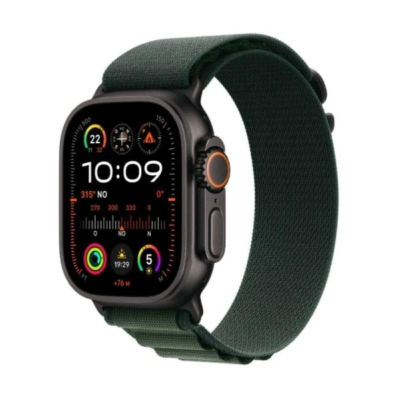 Apple Watch Ultra 2 4G GPS 49mm OLED Titanio Nero Cinturino Verde M IP6X SpO2 ECG - immagine 1