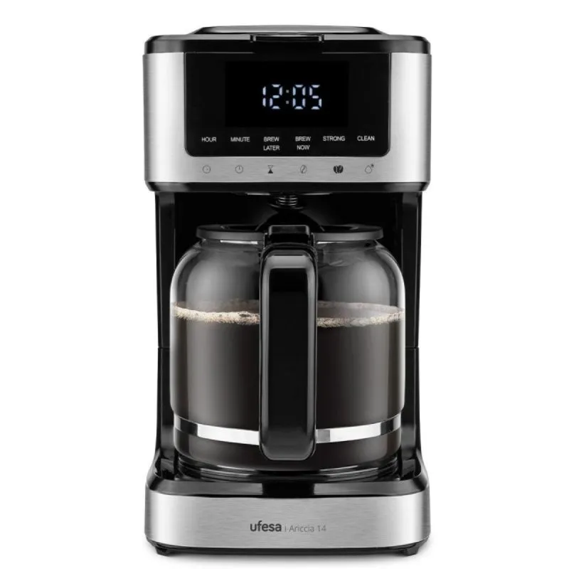 Caffettiera a Goccia Ariccia 14 900W 14 Tazze Vetro e Acciaio Inox Touch - immagine 1