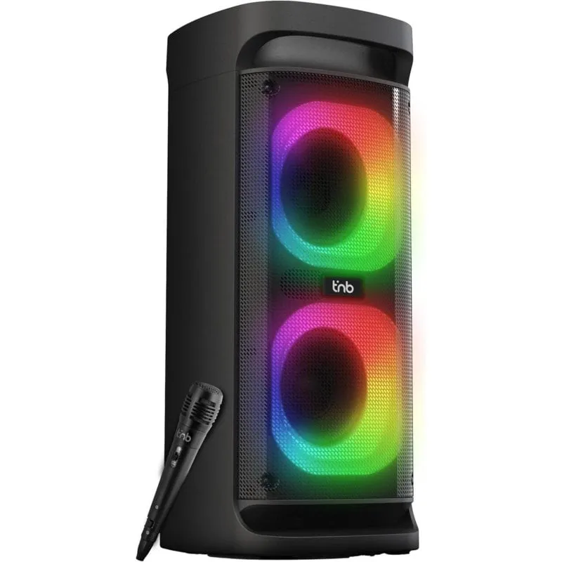 Altoparlanti T'nB Party Blaster Bluetooth 60W con 4 LED RGB e ingresso 6,35 mm - immagine 1