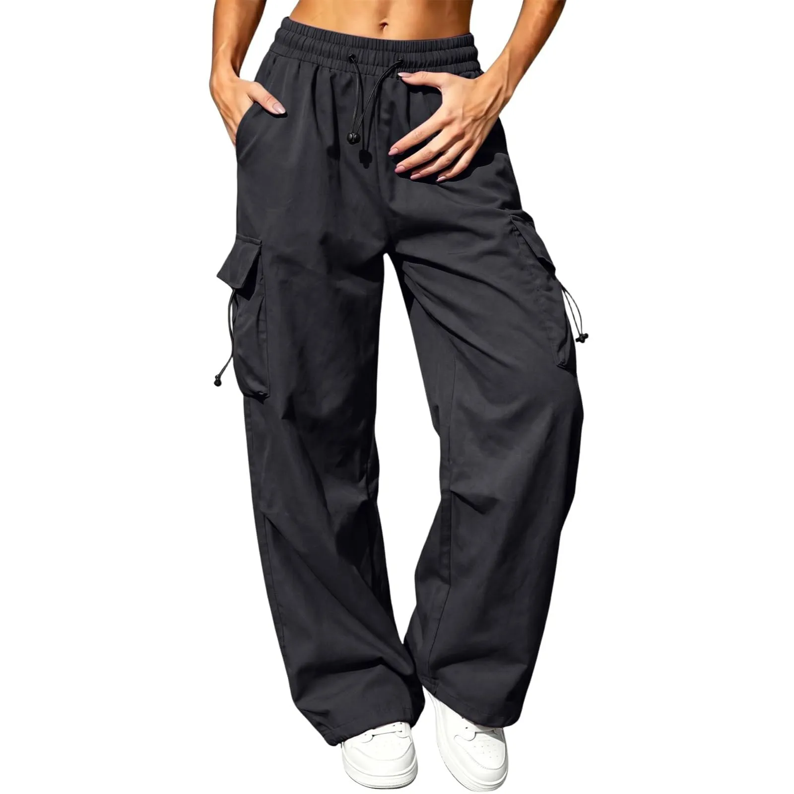 Pantaloni Sportivi da Ragazza con Elastico in Vita da Donna Multitasche - immagine 1