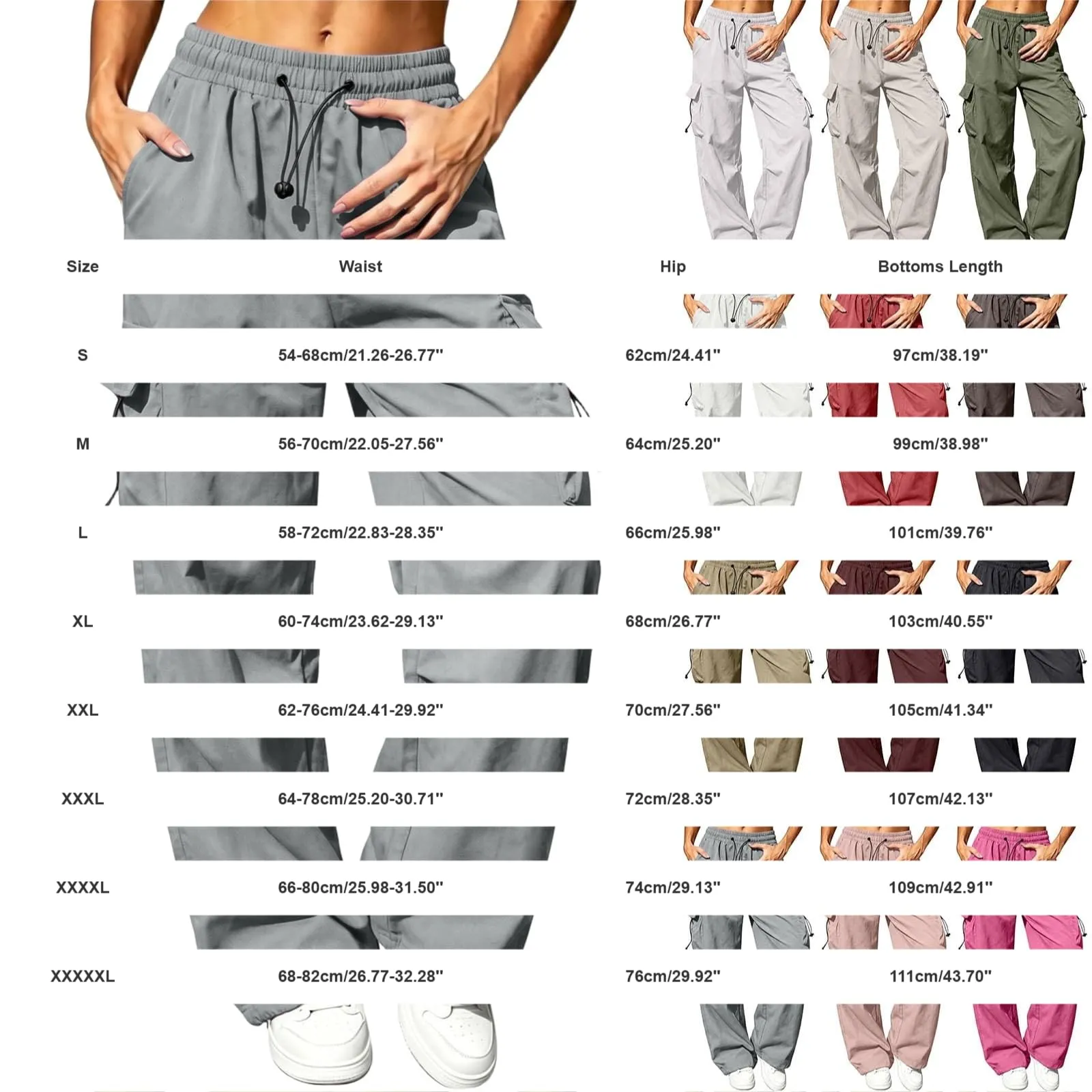 Pantaloni Sportivi da Ragazza con Elastico in Vita da Donna Multitasche - immagine 4