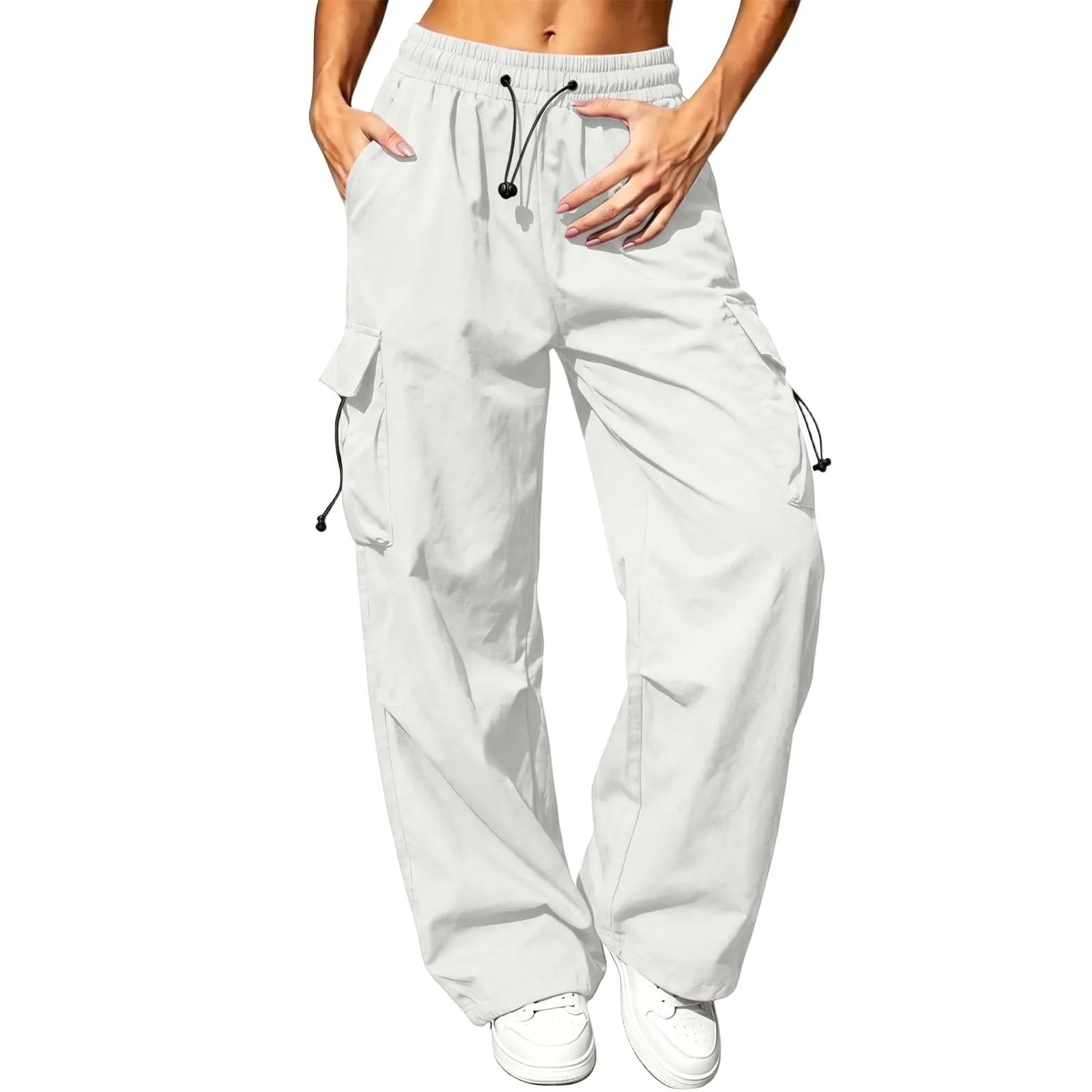 Pantaloni Sportivi da Ragazza con Elastico in Vita da Donna Multitasche - immagine 1