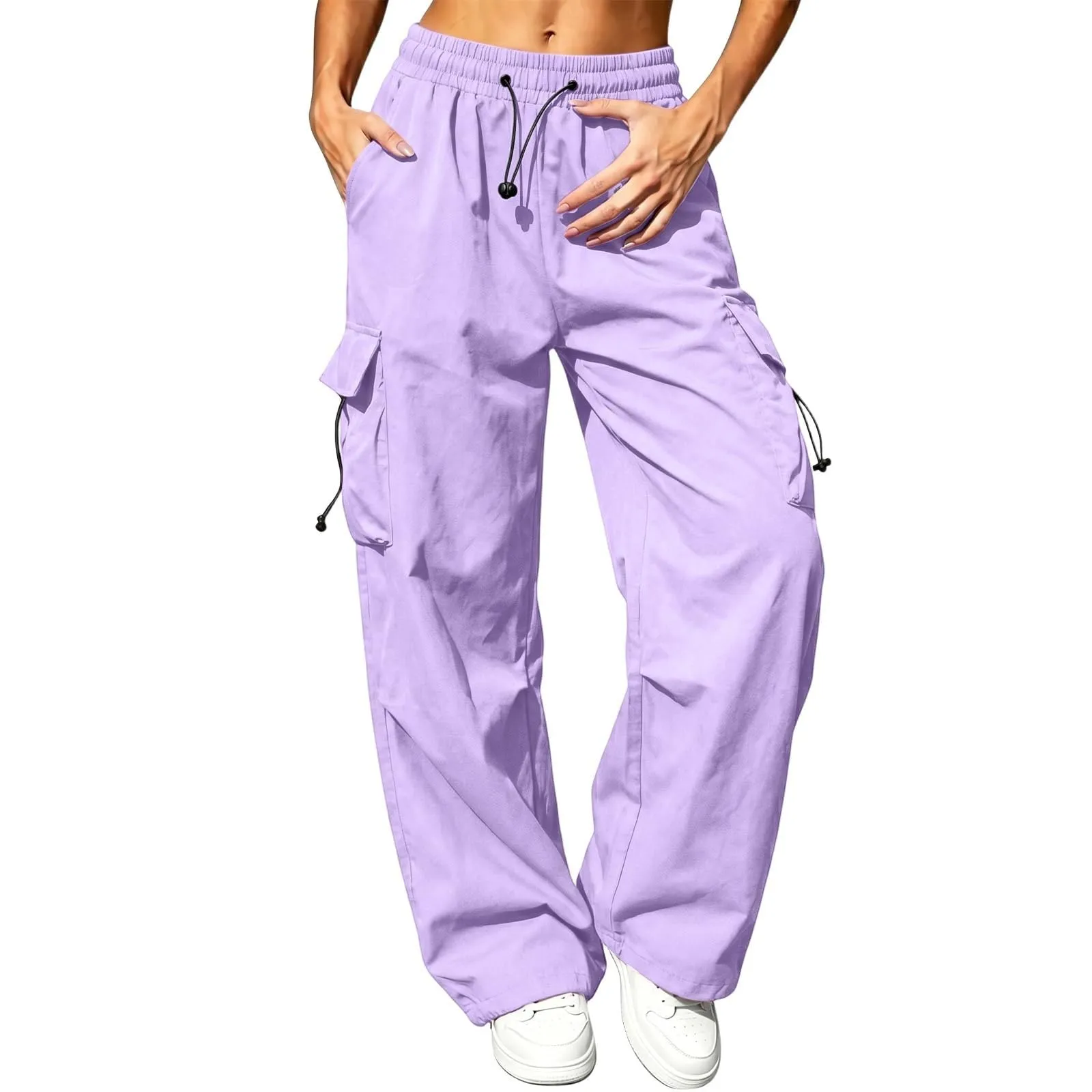 Pantaloni Sportivi da Ragazza con Elastico in Vita da Donna Multitasche - immagine 1