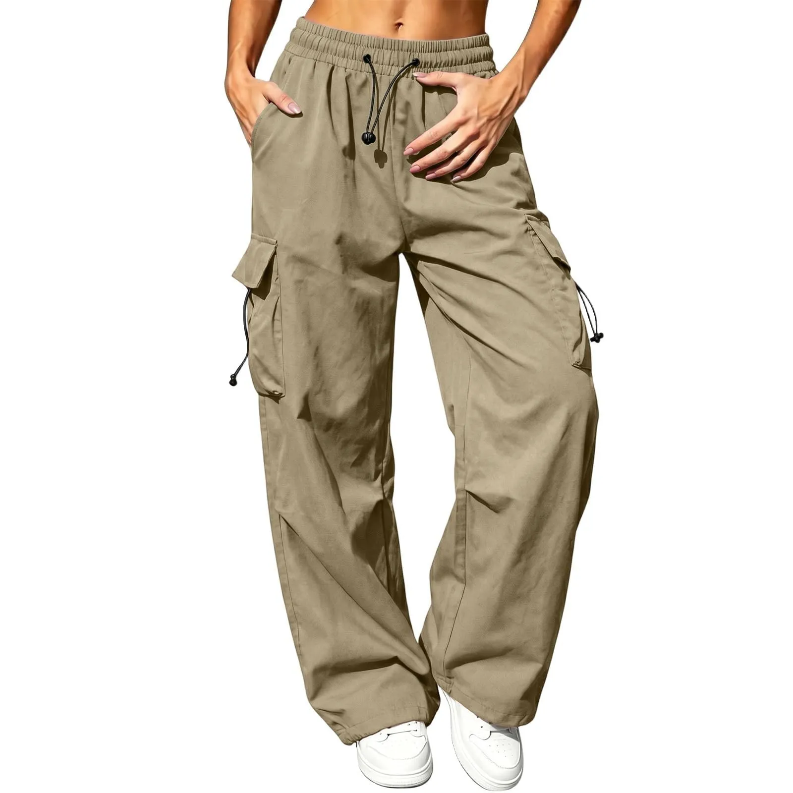 Pantaloni Sportivi da Ragazza con Elastico in Vita da Donna Multitasche - immagine 1