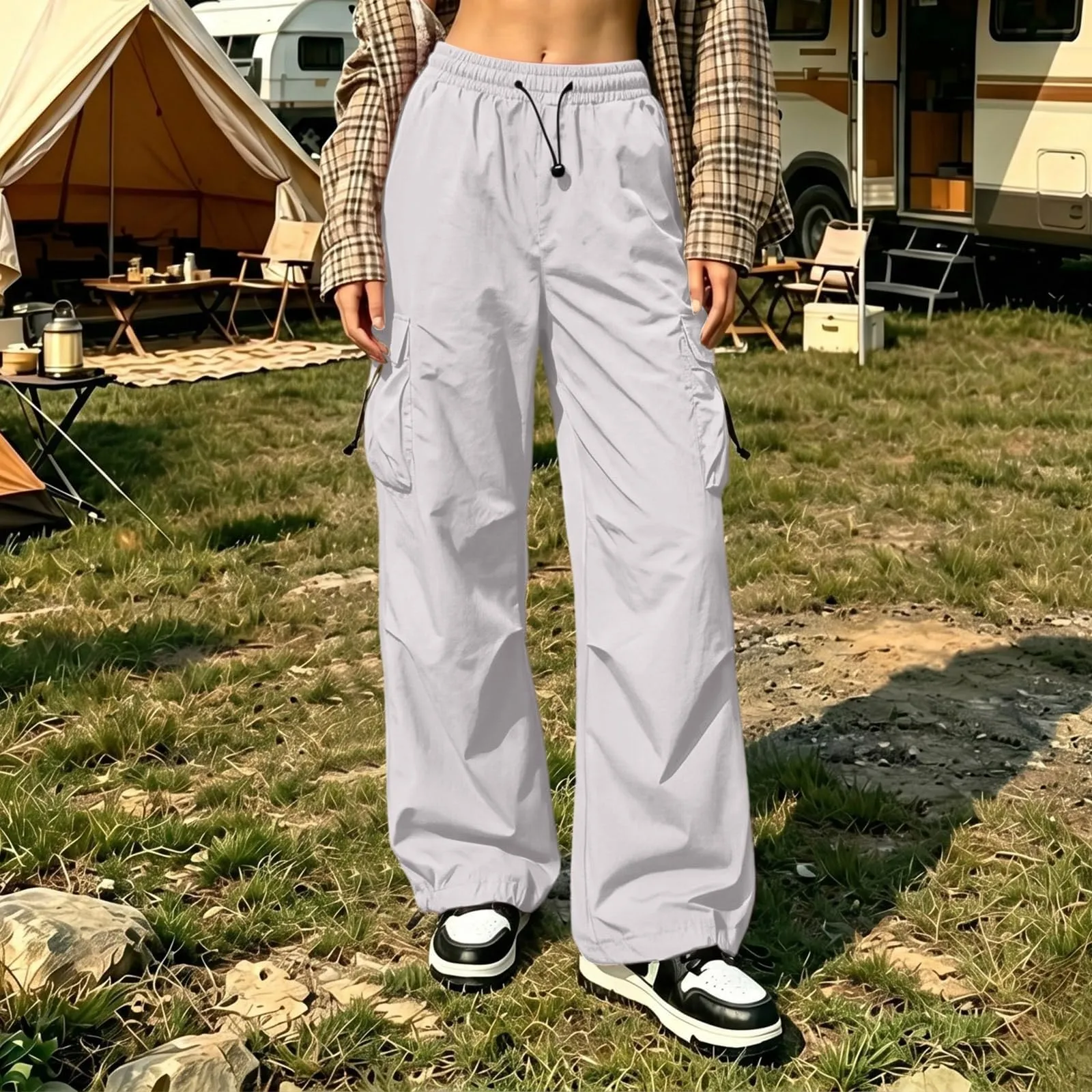 Pantaloni Sportivi da Ragazza con Elastico in Vita da Donna Multitasche - immagine 2