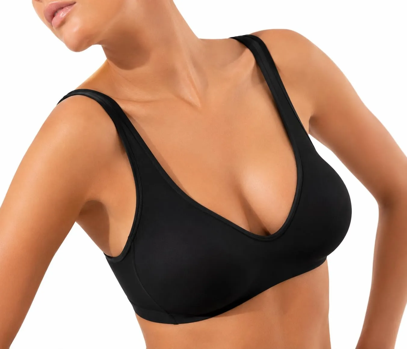 Reggiseno Donna Gios Art. Perfetto con Coppe Preformate in Doppio Tessuto, Linea Basic, Spalline Integrate, Elastico Sottoseno Rivestito (IT, Taglia della Coppa & Taglia della Fascia, B, 6, Nero) - immagine 1