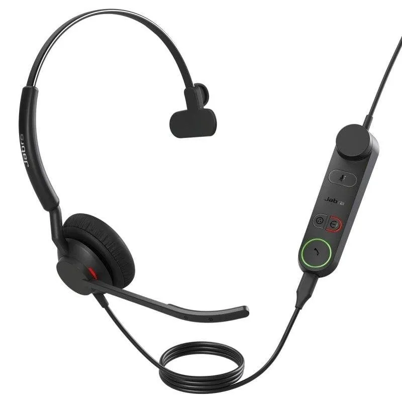 Auricolari Jabra Engage 50 II con cavo USB-C per Call Center, 3 microfoni, cancellazione del rumore, neri - immagine 1