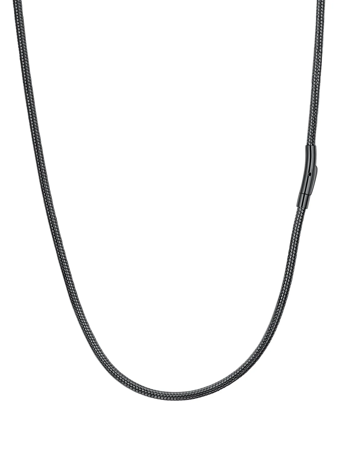 PROSTEEL Collana a Serpente Nero, 3mm 76cm, Collana Uomo Acciaio, Serpentina Agile, Catenina Versatile Solo o Impilato, Impermeabile - immagine 1