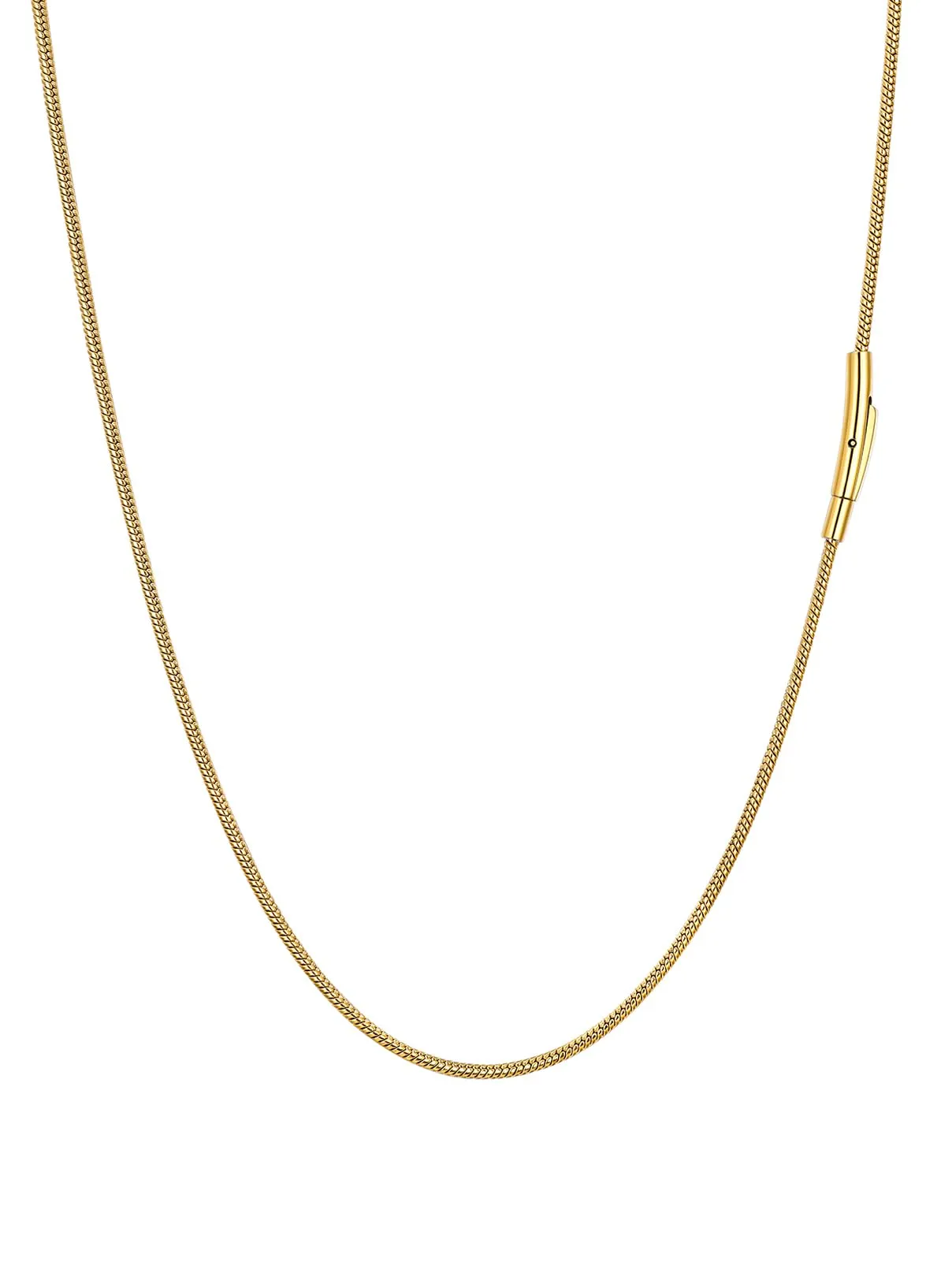 PROSTEEL Collana a Serpente Oro, 1,5mm 61cm, Collana Uomo Acciaio, Serpentina Agile, Catenina Versatile Solo o Impilato, Impermeabile - immagine 1