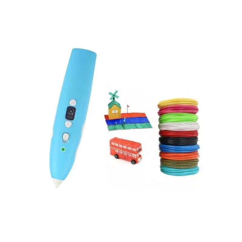 Penna 3D Bassa Temperatura per Filamento PCL 1,75 mm 5 Colori Kit Completo USB - immagine 1