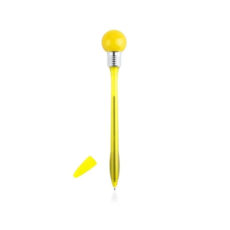 Penna Nicky con torcia LED sferica attivazione urto in ABS inchiostro blu - immagine 1