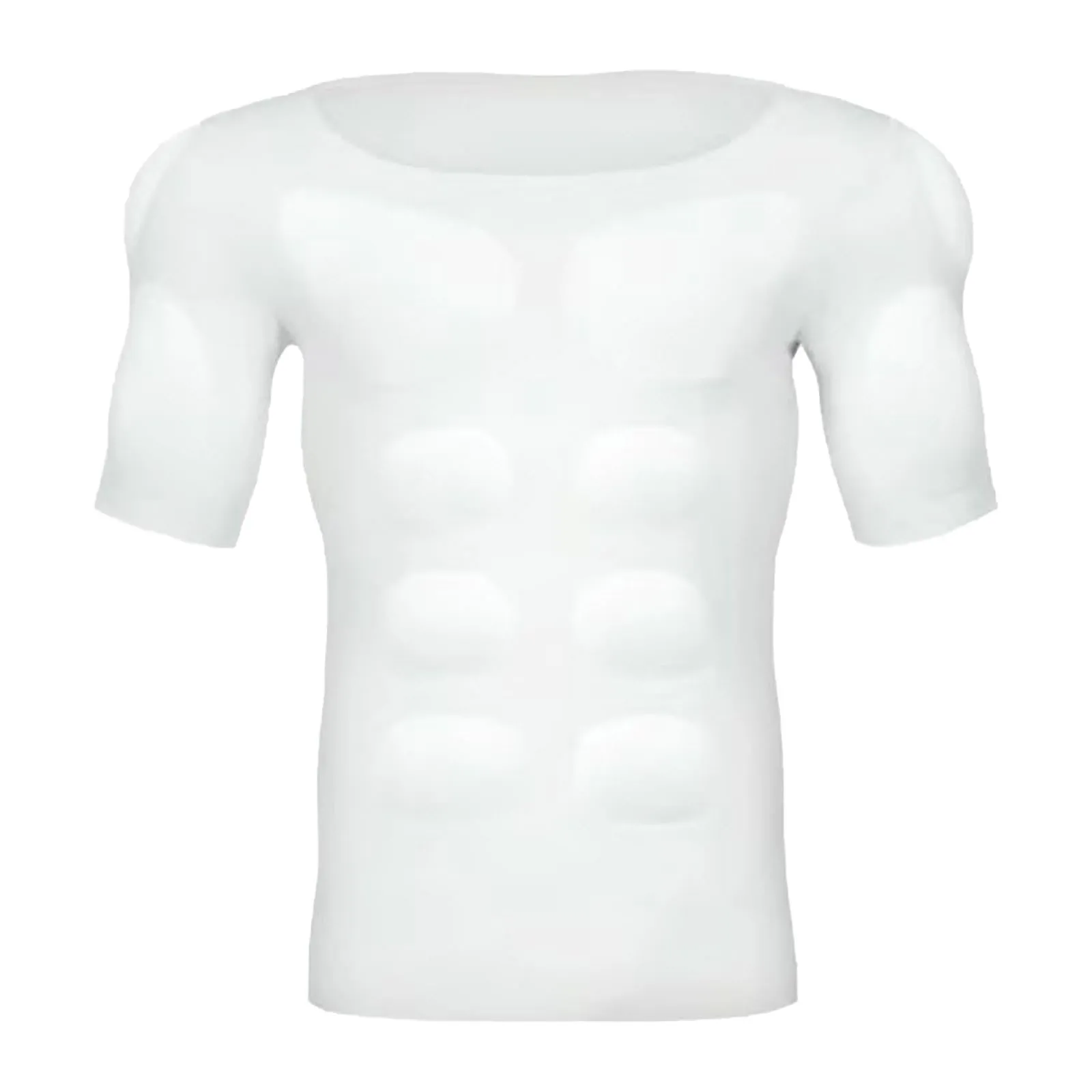 Maglietta per vestire con imbottitura invisibile sul petto e base imbottita per i muscoli, fascia per il corpo da uomo, top senza maniche, aderente ed elasticizzata, maglietta intima modellante, top a - immagine 7