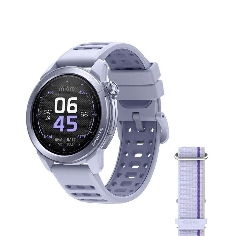 Mibro GS Active 2 Bluetooth GPS NFC 47mm AMOLED Viola Resistenza Acqua 5ATM SpO2 - immagine 1