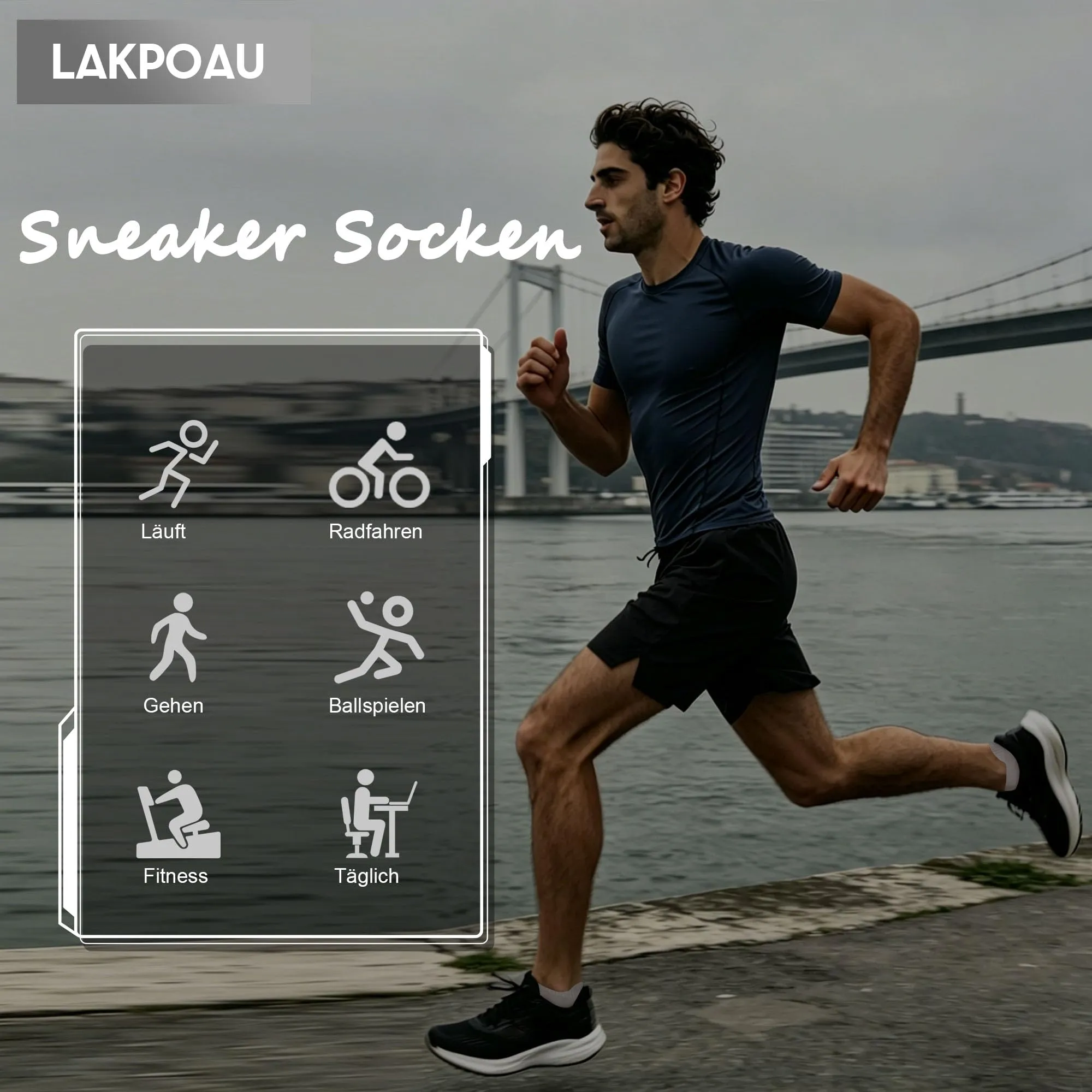 Lakpoau 10 Paia Calzini Corti Sportivi in Cotone Traspiranti Donna 35-38 - immagine 7