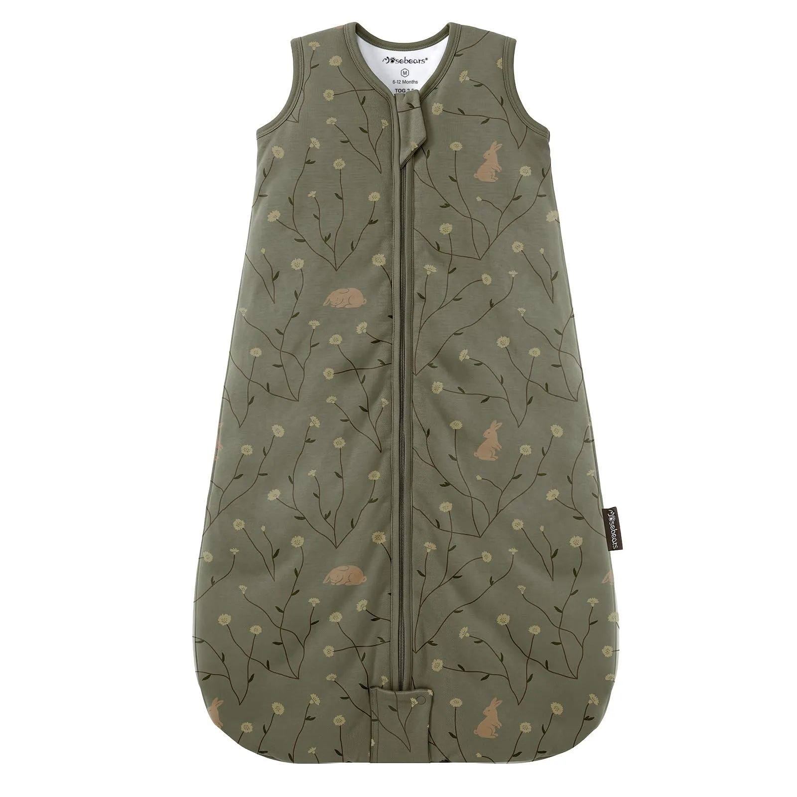 Mosebears Sacco nanna invernale per bambini, 2,5 tog,cotone, per diverse misure dalla nascita all'età di 24 mesi(Green,12-18 mesi) - immagine 1