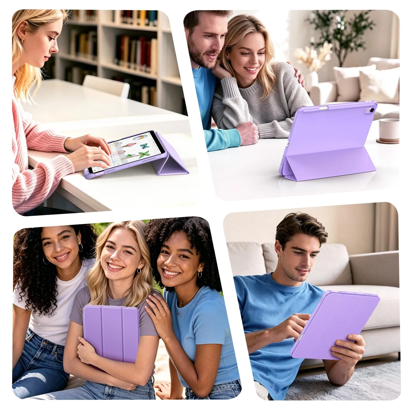 MoKo Custodia Sottile per iPad Air da 11 Pollici, iPad Air 5a/4a Gen, Lilla - immagine 7
