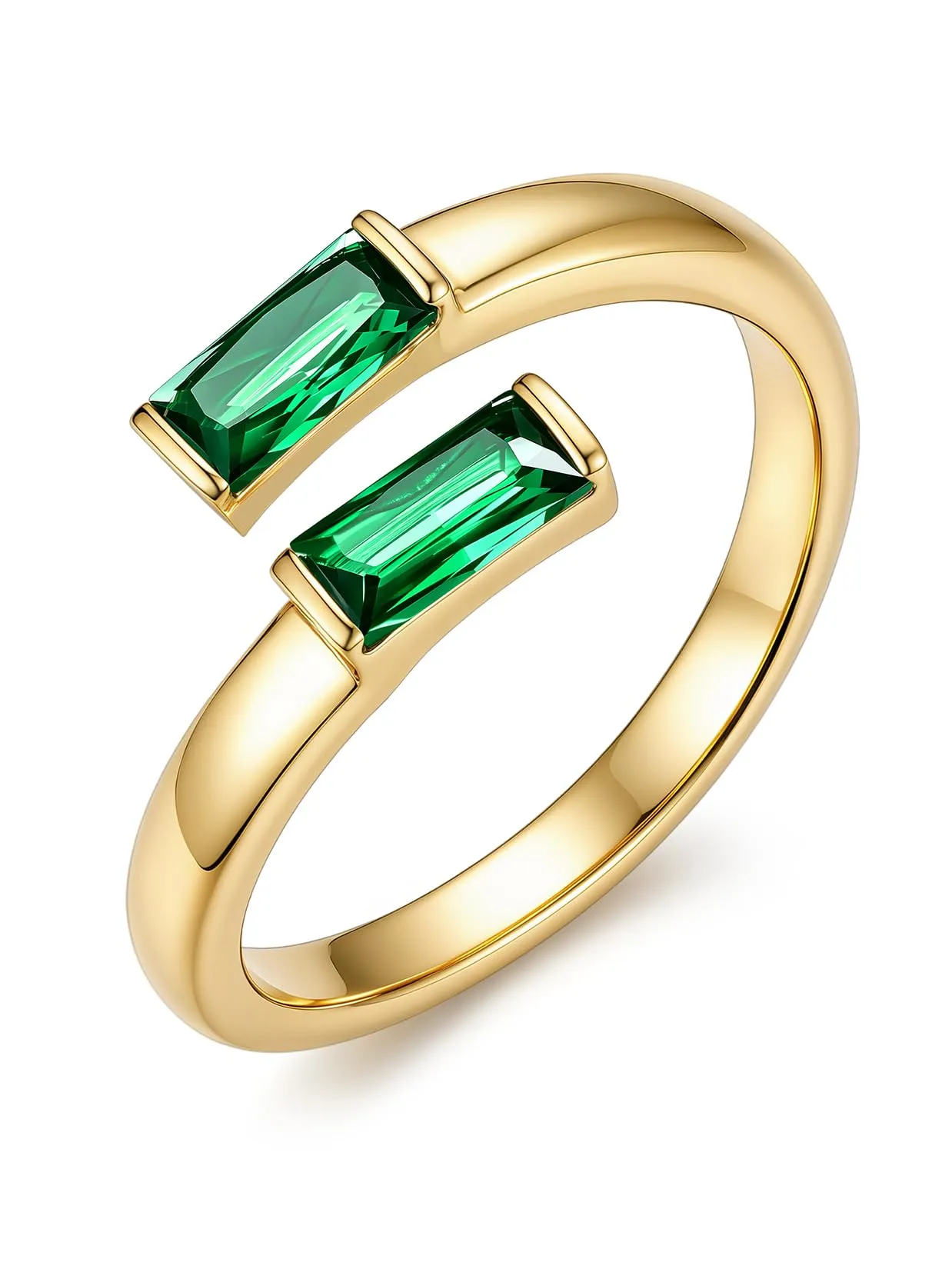 Suplight Anello Donna Oro Regolabile Rettangolare Pietre Portafortuna - immagine 1