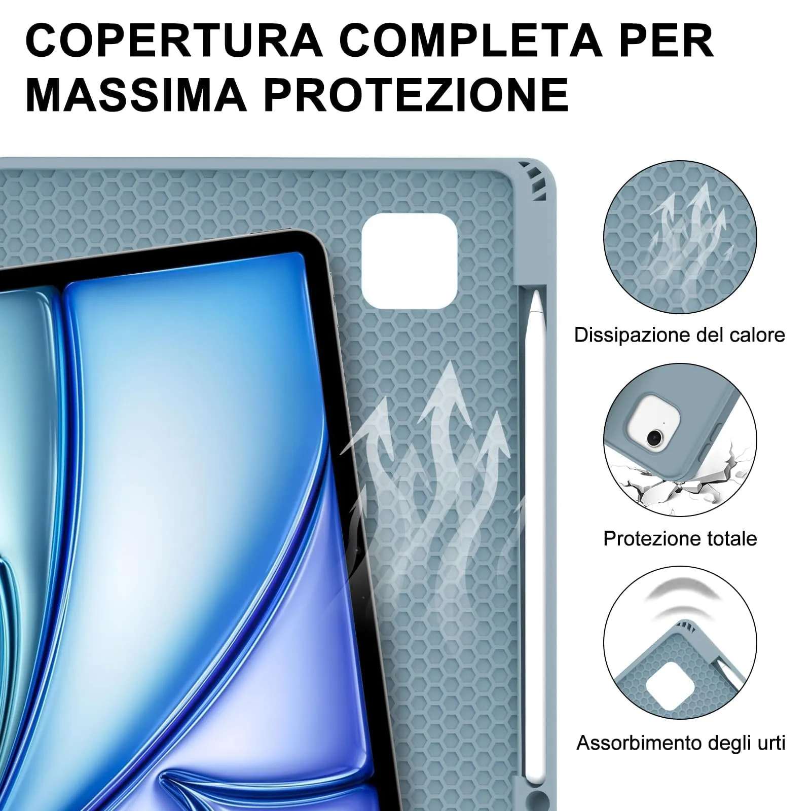 Tastiera per iPad Air 13 M4 2026/M3 2025/M2 2024/iPad Pro 12.9 3-6 Gen - immagine 7