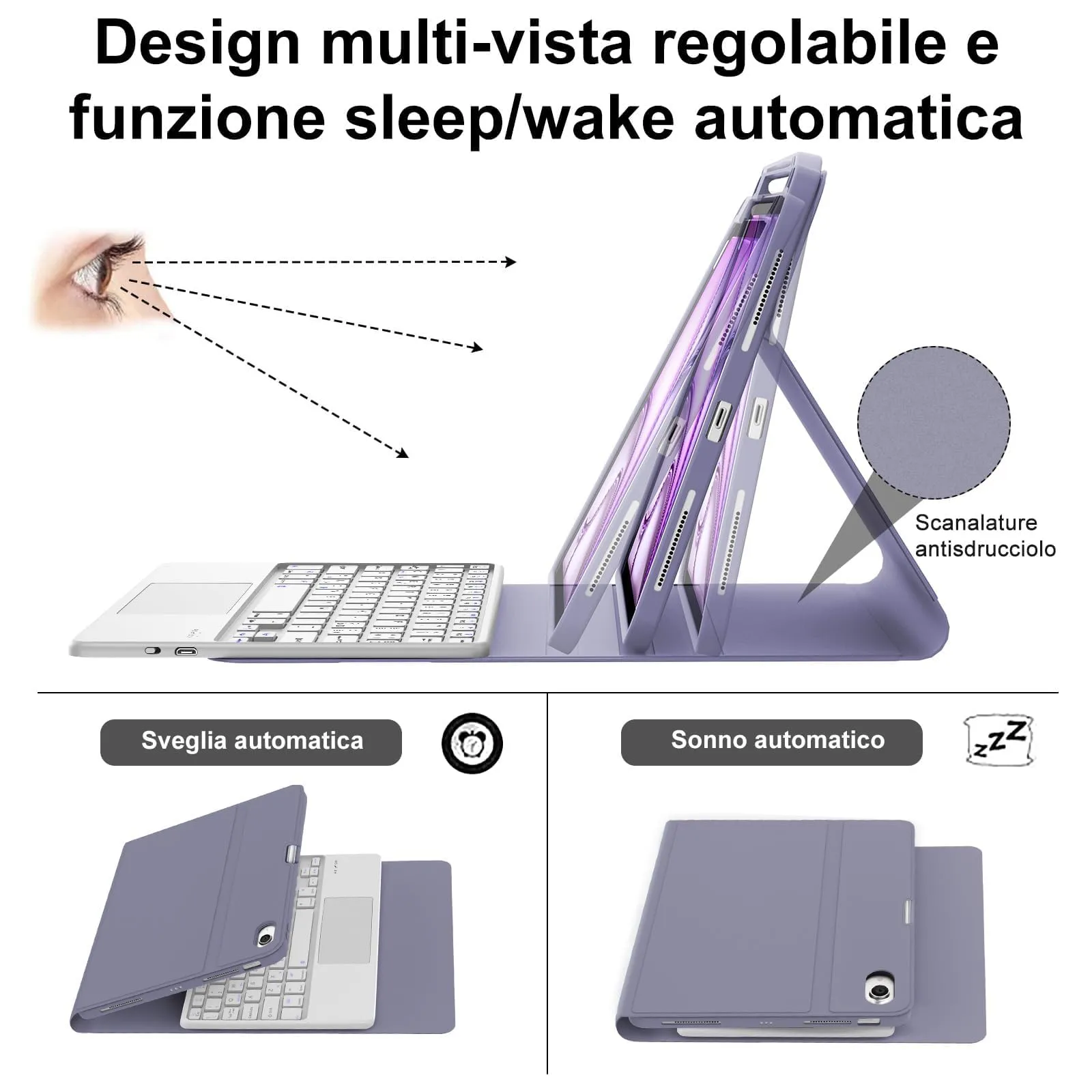 Cover Tastiera per iPad Air 11 M4 2026/M3 2025/M2 2024 11 Pollici - immagine 6