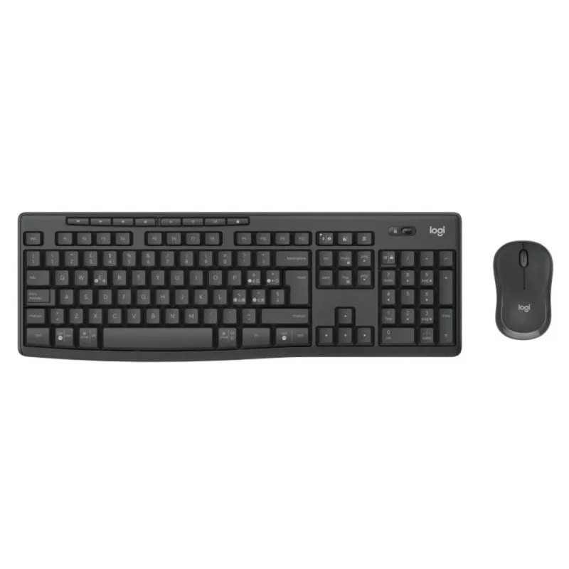 Tastiera a membrana Logitech 920-012069 Layout IT con mouse wireless grafite - immagine 1