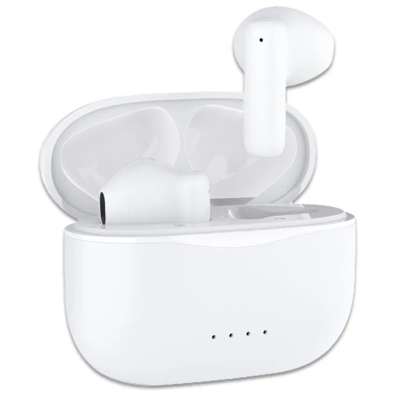 Cuffie PcCom Essential Start Bluetooth 6.0 TWS bianche - immagine 1
