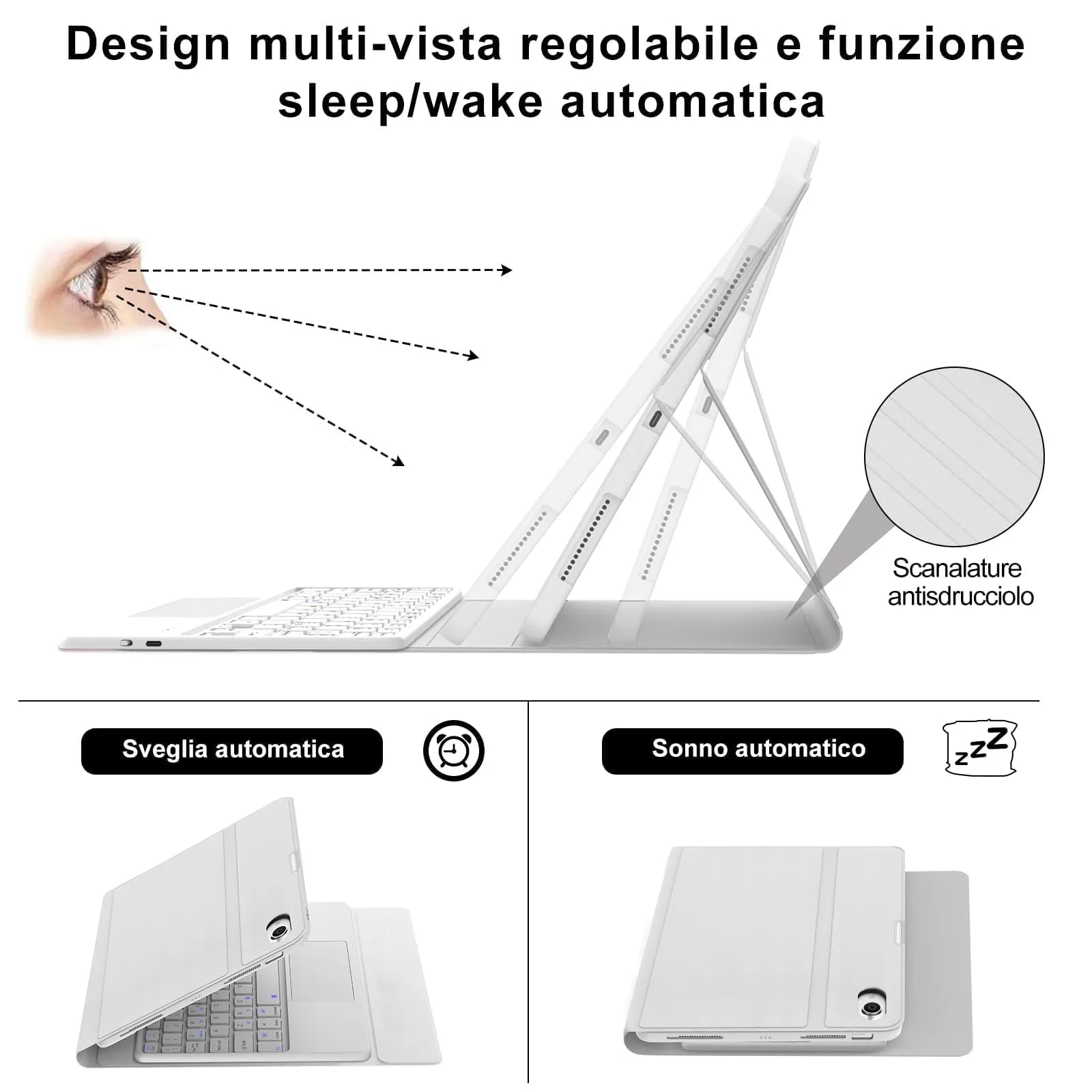 Cover Tastiera per iPad Air 11 M4 2026/M3 2025/M2 2024 11 Pollici - immagine 5