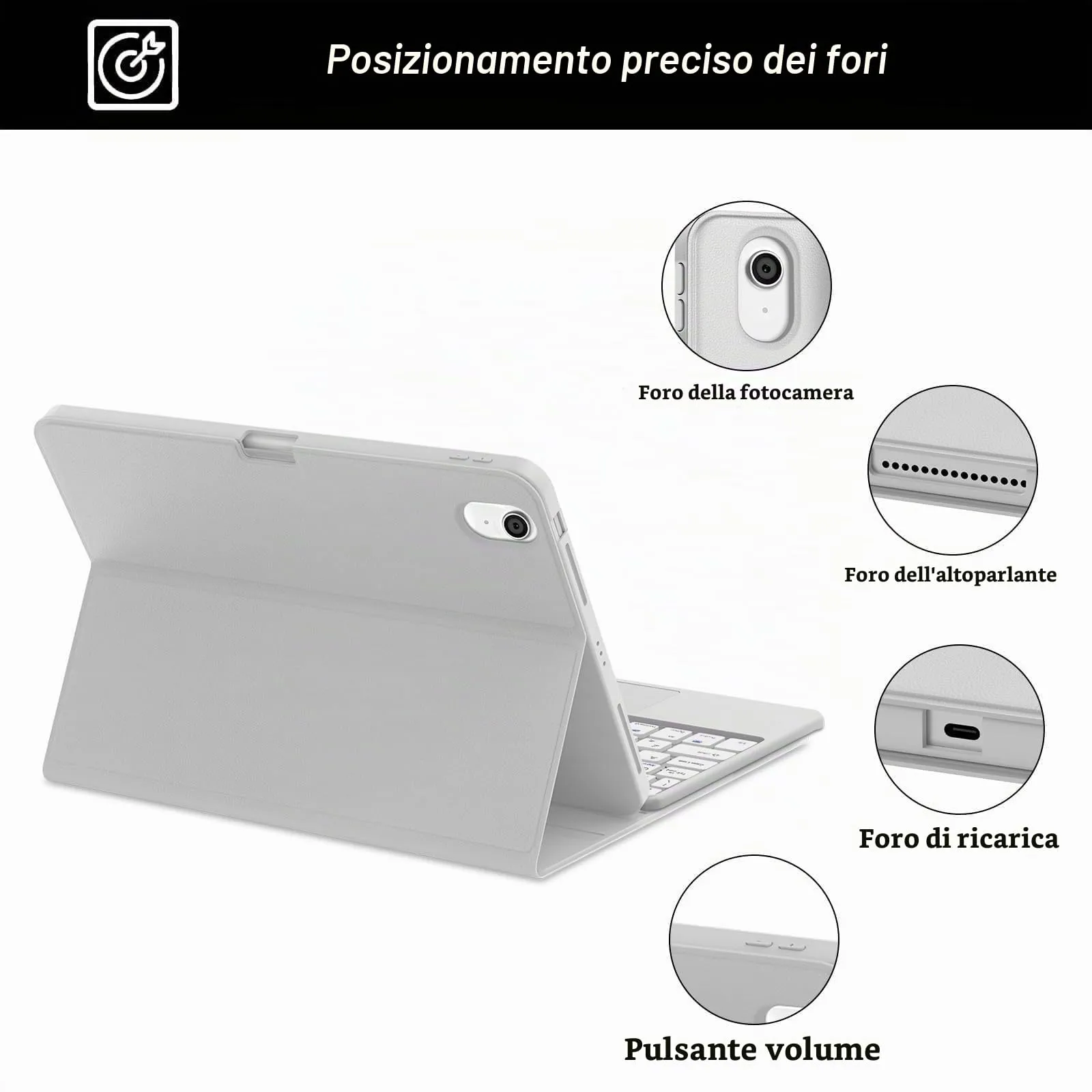 Cover Tastiera per iPad Air 11 M4 2026/M3 2025/M2 2024 11 Pollici - immagine 6