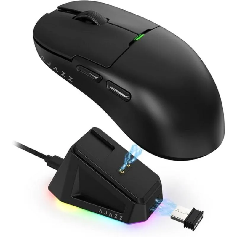 Mouse Ajazz wireless 26000 DPI base di ricarica magnetica ultra leggero 56 g - immagine 1