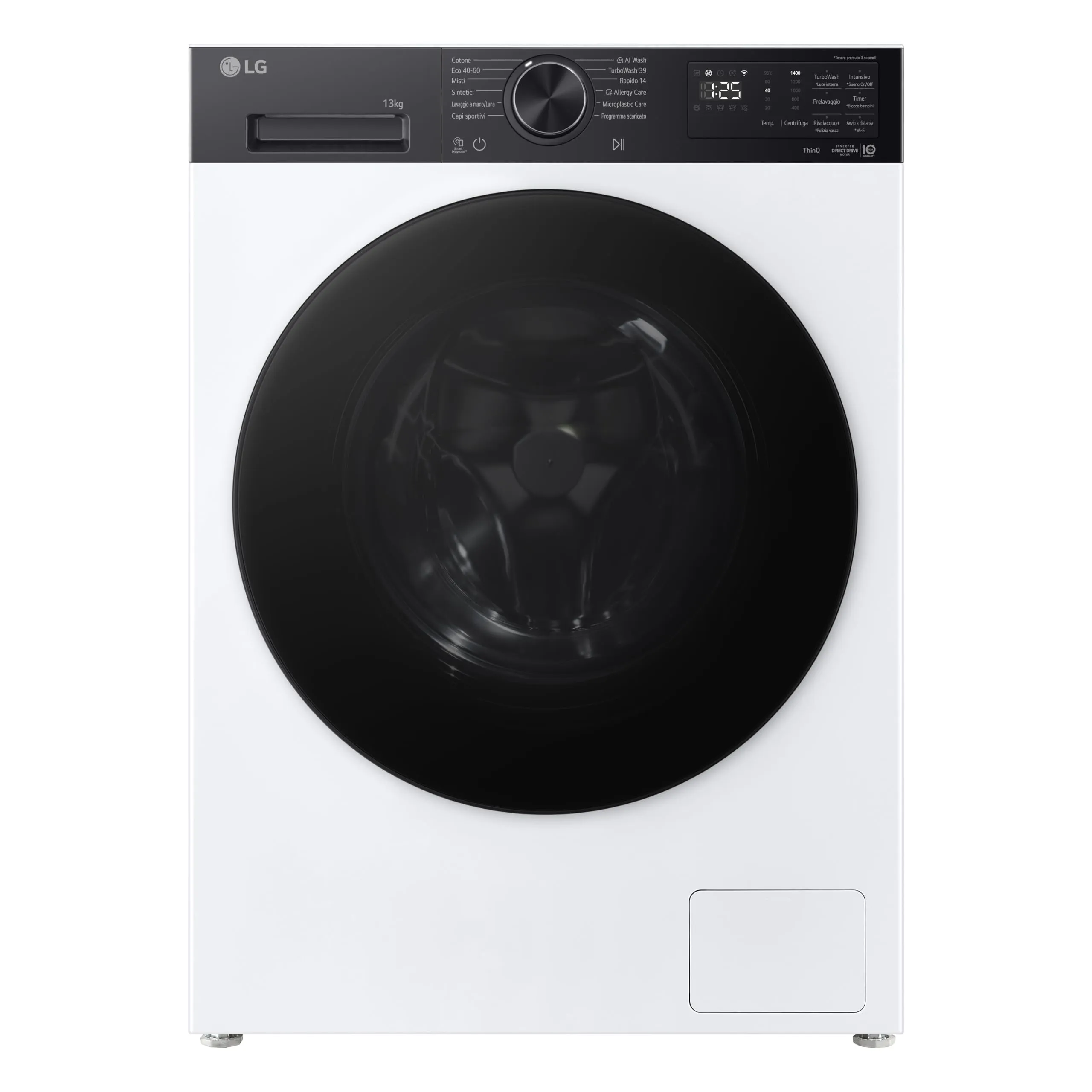 LG F4NX5013TKB Lavatrice Smart 13 kg NX5, Classe A -40%, AI Wash, 1400 Giri - immagine 1