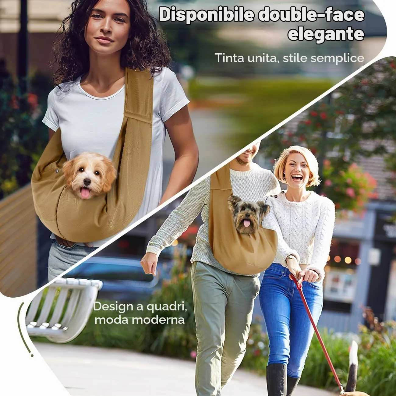 Pawaboo Fascia Trasportino per Cane Piccolo, Cachi - immagine 5