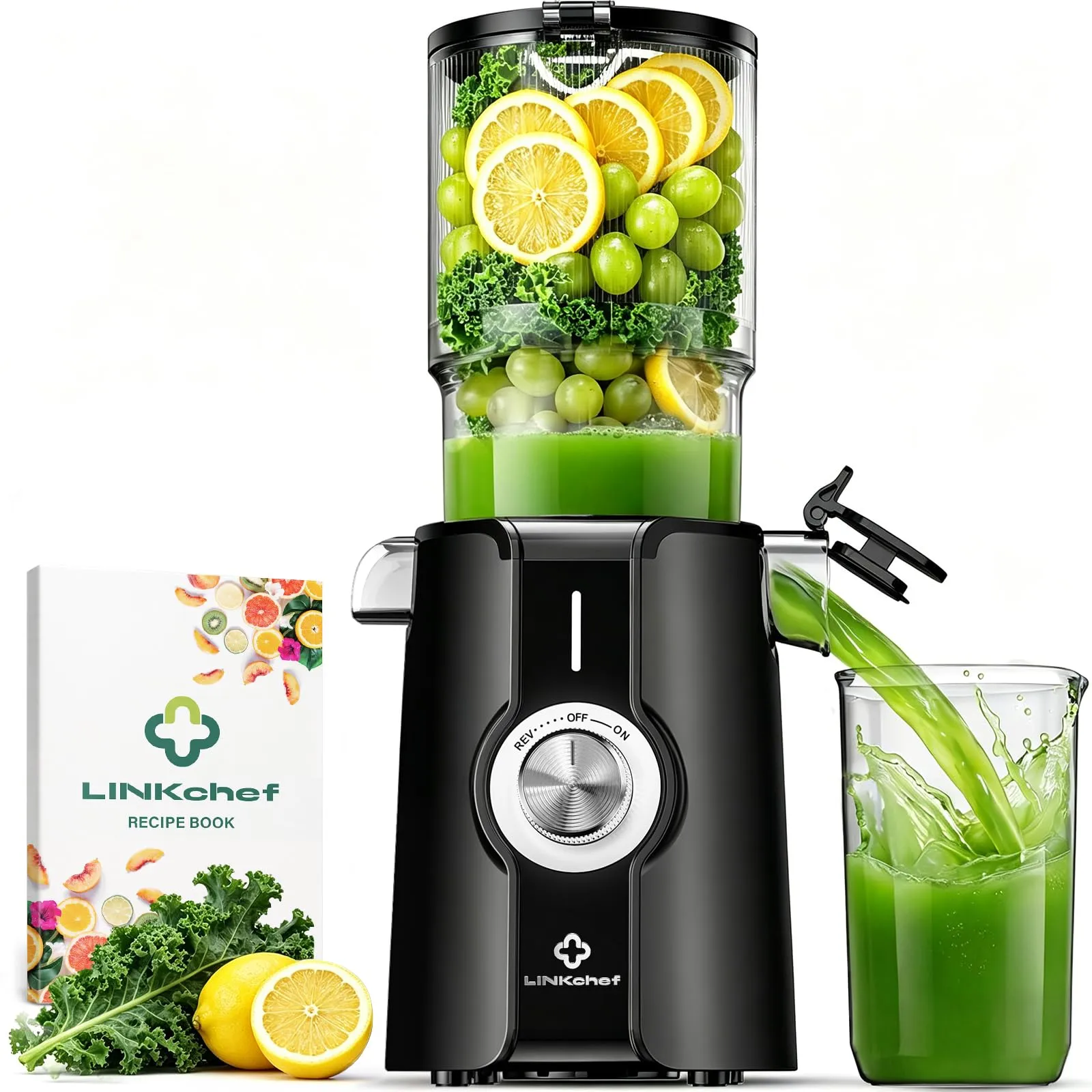 LINKchef Estrattore di Succo a Freddo, Facile da Pulire, 1.2L 200w - immagine 1