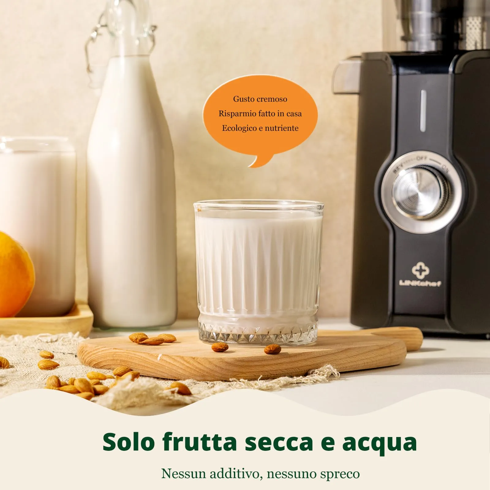 LINKchef Estrattore di Succo a Freddo, Facile da Pulire, 1.2L 200w - immagine 7