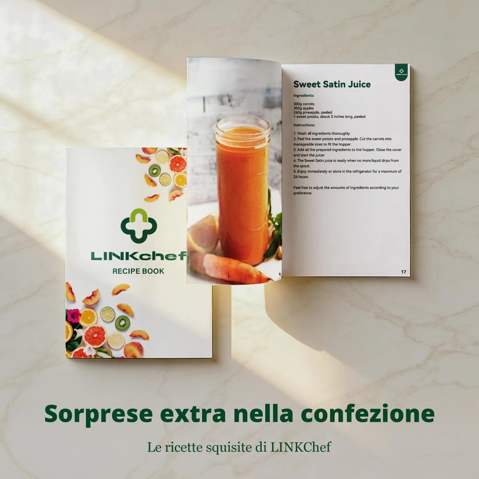 LINKchef Estrattore di Succo a Freddo, Facile da Pulire, 1.2L 200w - immagine 8