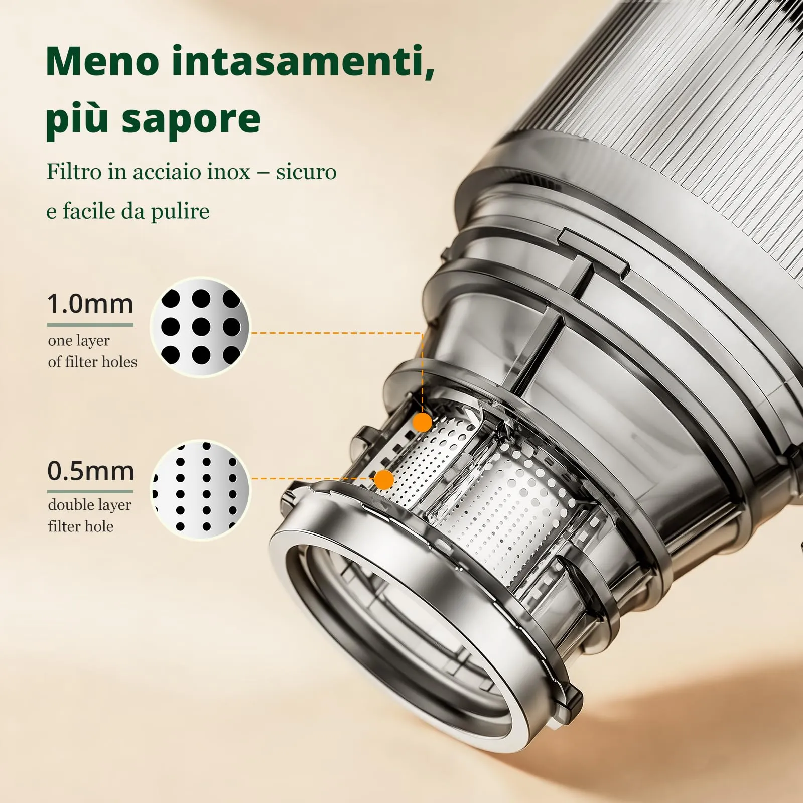LINKchef Estrattore di Succo a Freddo, Facile da Pulire, 1.2L 200w - immagine 10
