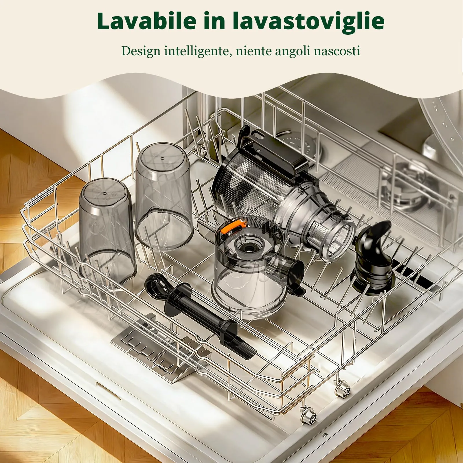 LINKchef Estrattore di Succo a Freddo, Facile da Pulire, 1.2L 200w - immagine 11