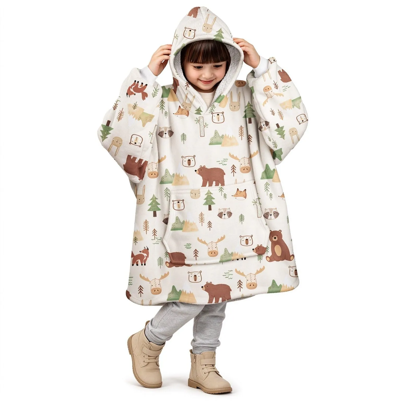 Coperta Bambini Ragazza Animali Oversize - immagine 1