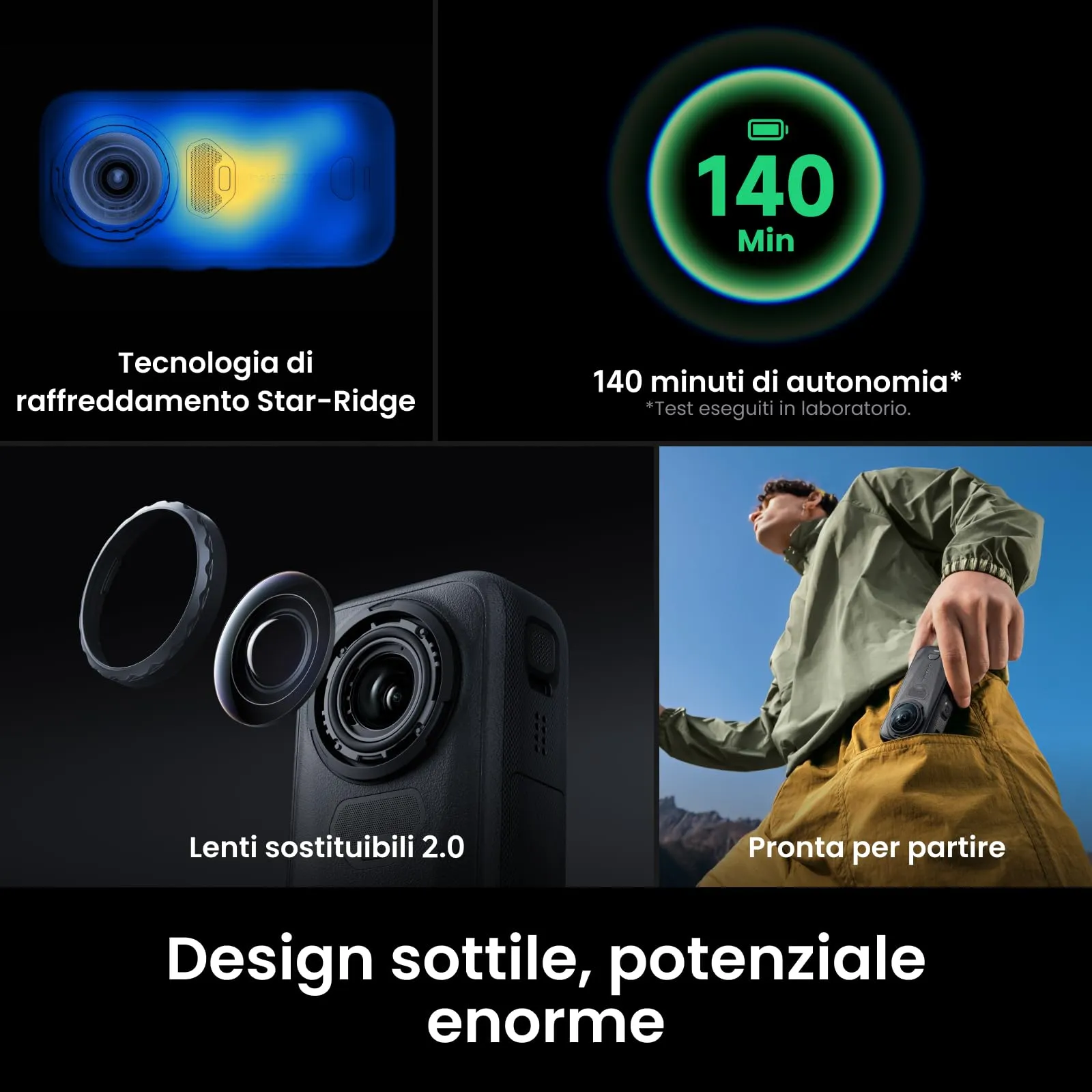 Insta360 X6 Pack Viaggio - Action cam 360 8K con sensori da 1/1,1’’ - immagine 7