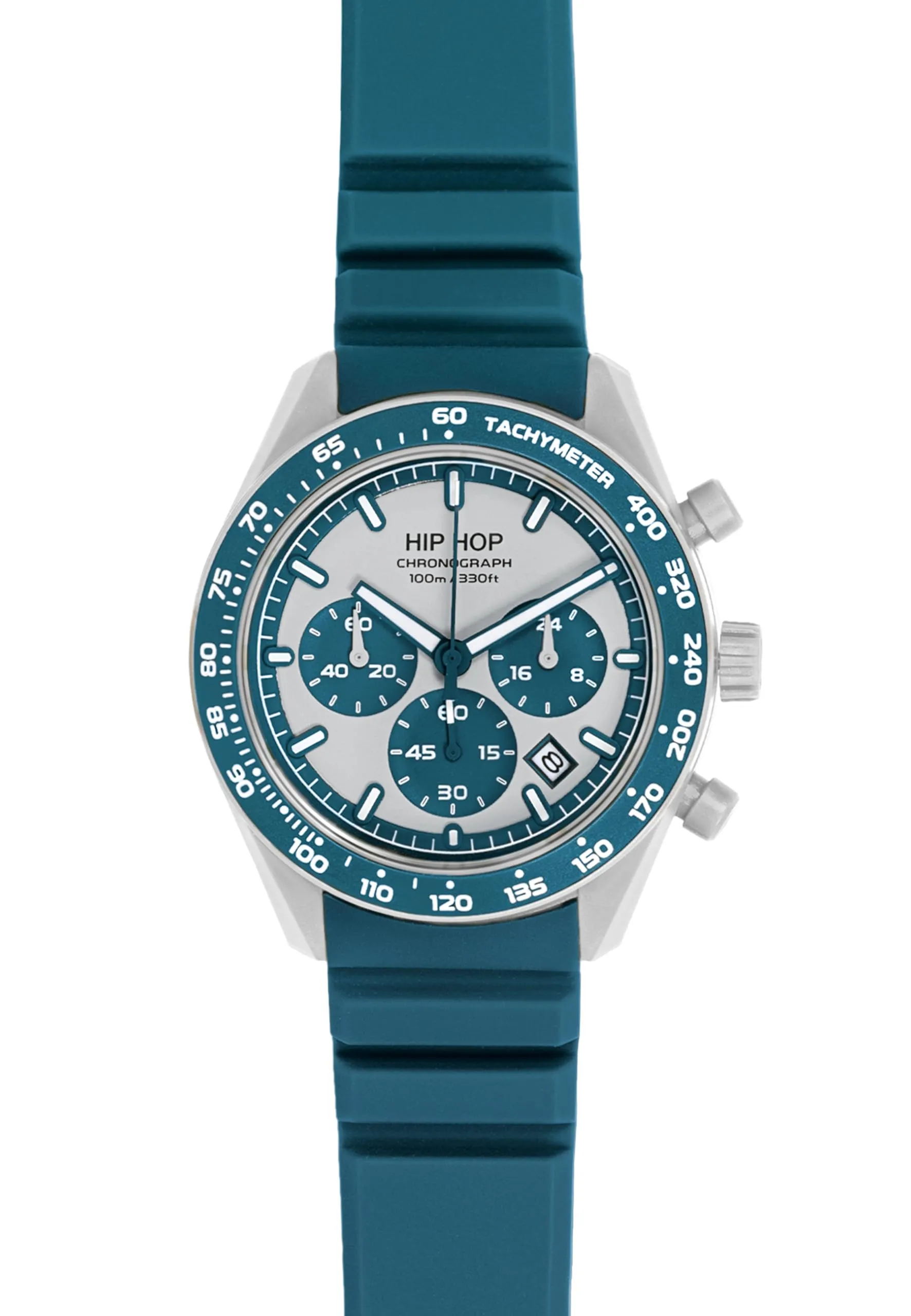 HIP HOP Orologio Uomo, Bracciale in Silicone, Cassa 42 cm - immagine 2