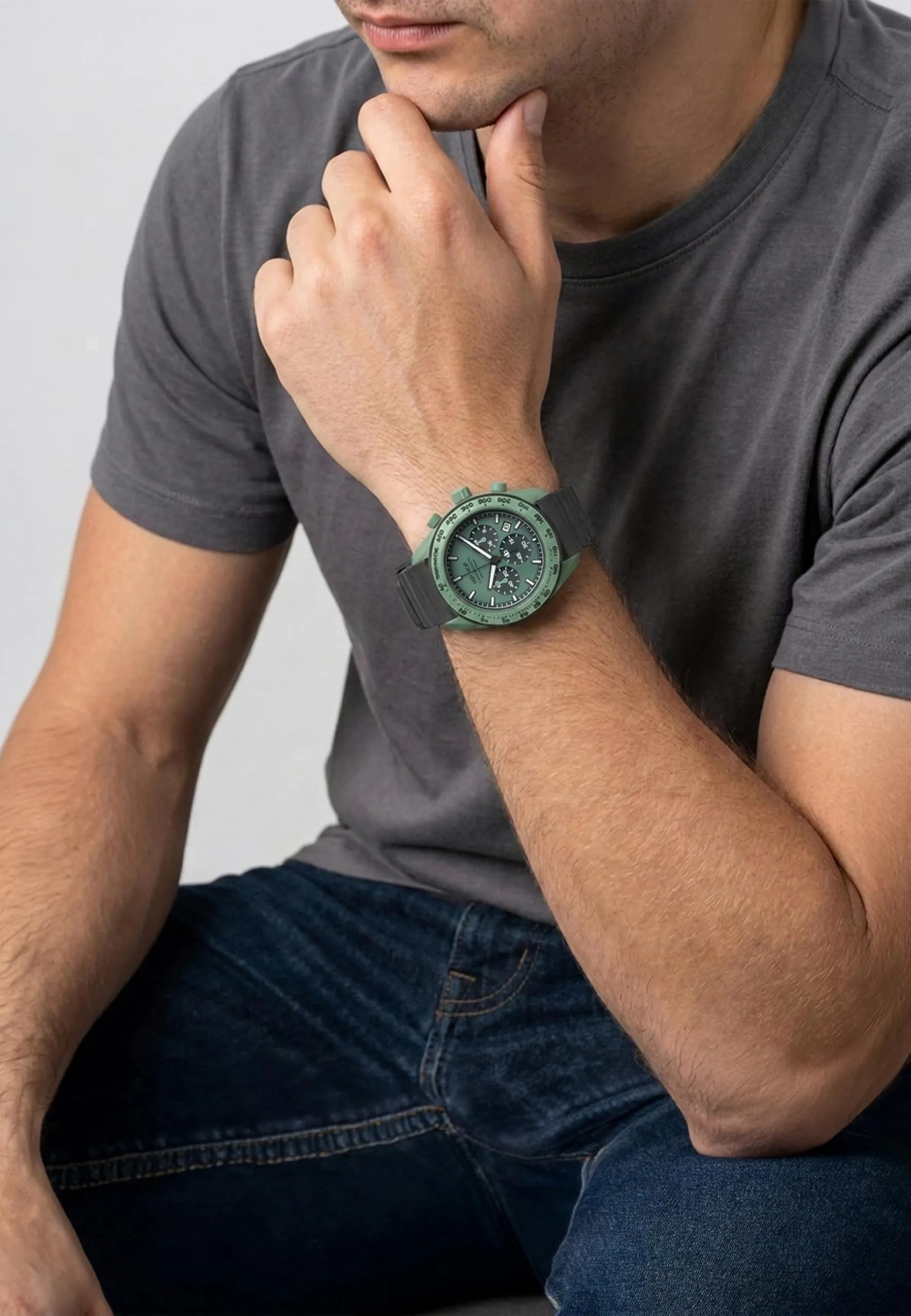 HIP HOP Orologio Uomo, Bracciale in Silicone, Cassa 42 cm - immagine 5