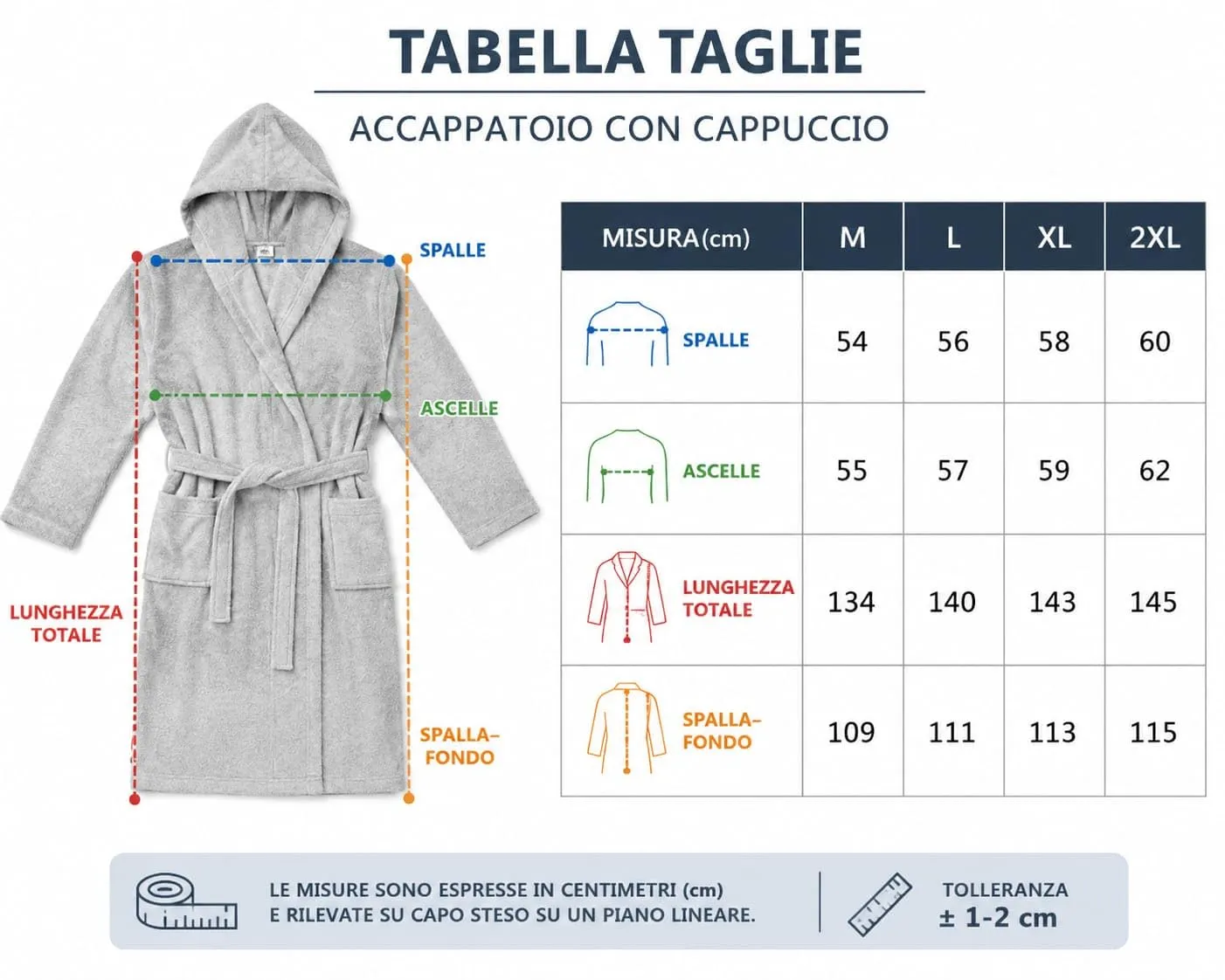 GX GARGIX Accappatoio Uomo Donna in Spugna di Cotone con Cappuccio – Morbido, Assorbente e Confortevole (IT, Testo, M, Regular, Regular, GX/SPU-SALMONE) - immagine 4