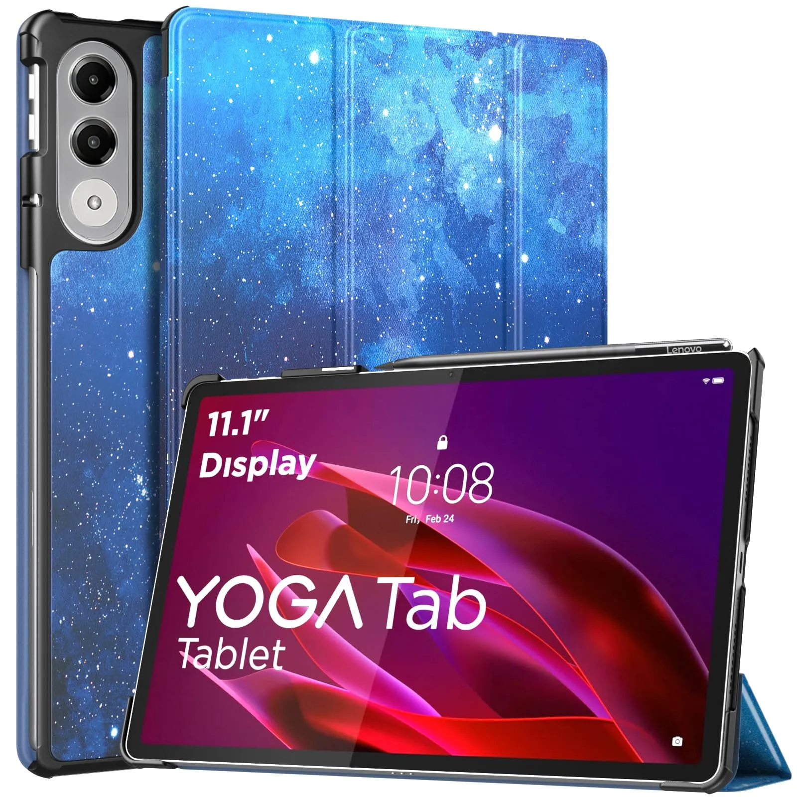 MoKo Cover compatibile con Lenovo Yoga Tab 11,1 2025, CieloStellatoBlu - immagine 1
