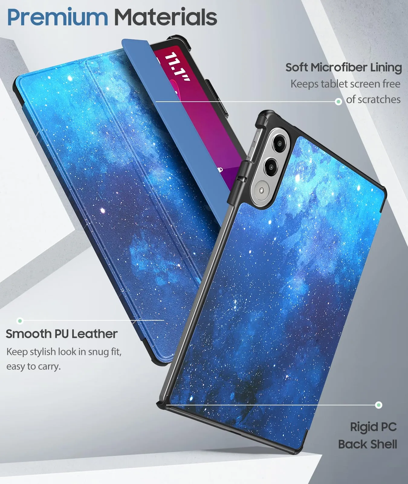 MoKo Cover compatibile con Lenovo Yoga Tab 11,1 2025, CieloStellatoBlu - immagine 3