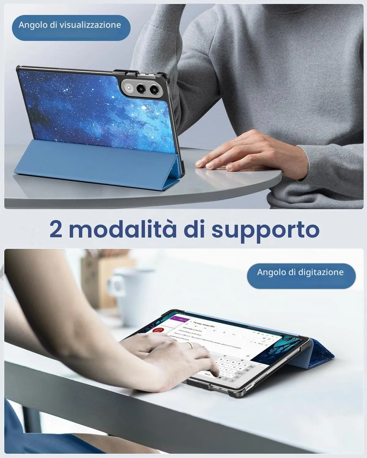 MoKo Cover compatibile con Lenovo Yoga Tab 11,1 2025, CieloStellatoBlu - immagine 6