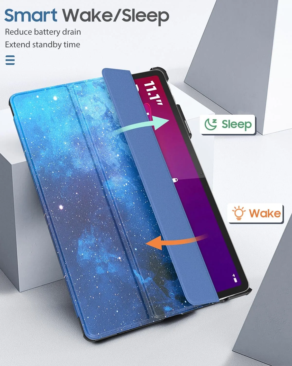 MoKo Cover compatibile con Lenovo Yoga Tab 11,1 2025, CieloStellatoBlu - immagine 8