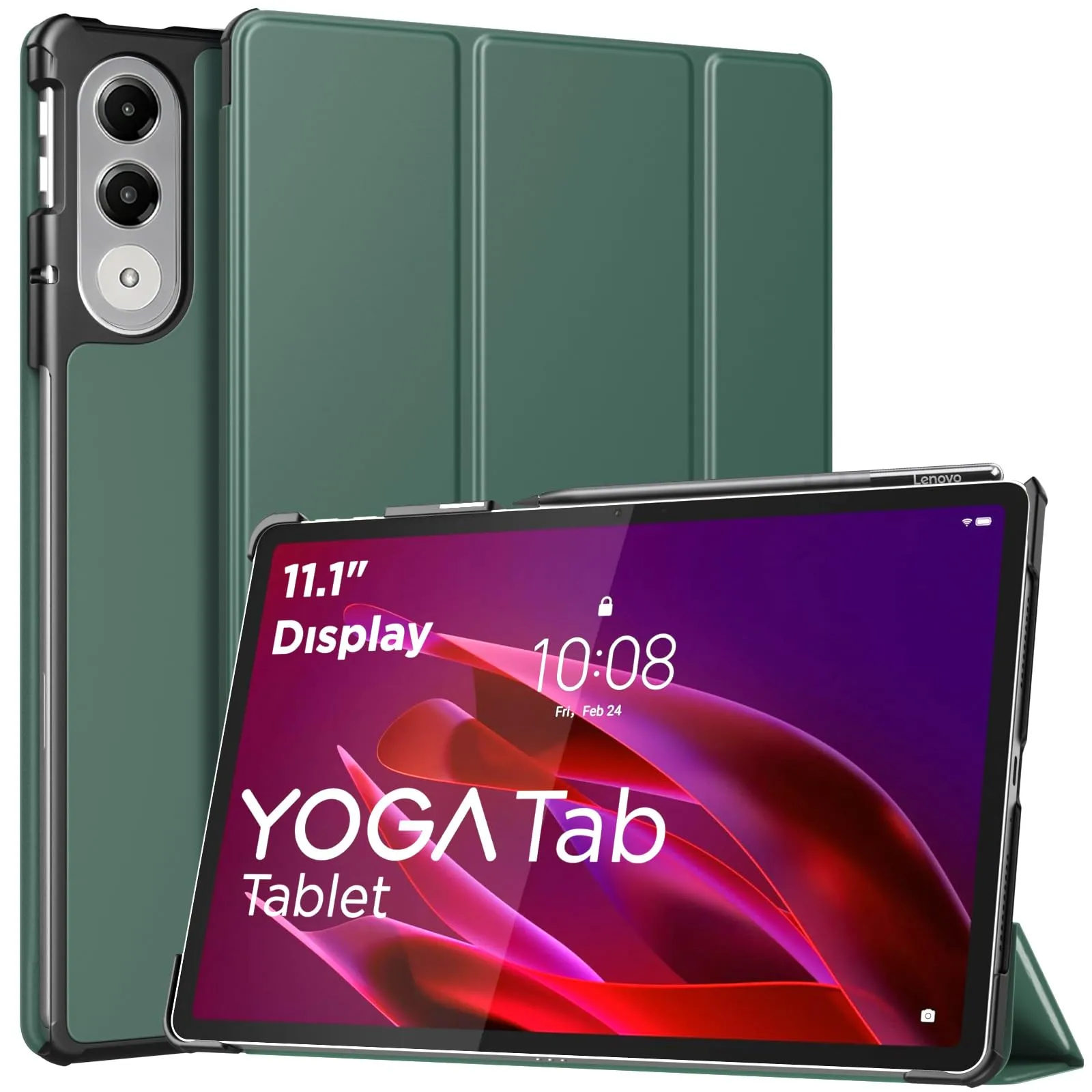 MoKo Cover compatibile con Lenovo Yoga Tab 11,1 2025, Verde notte - immagine 1