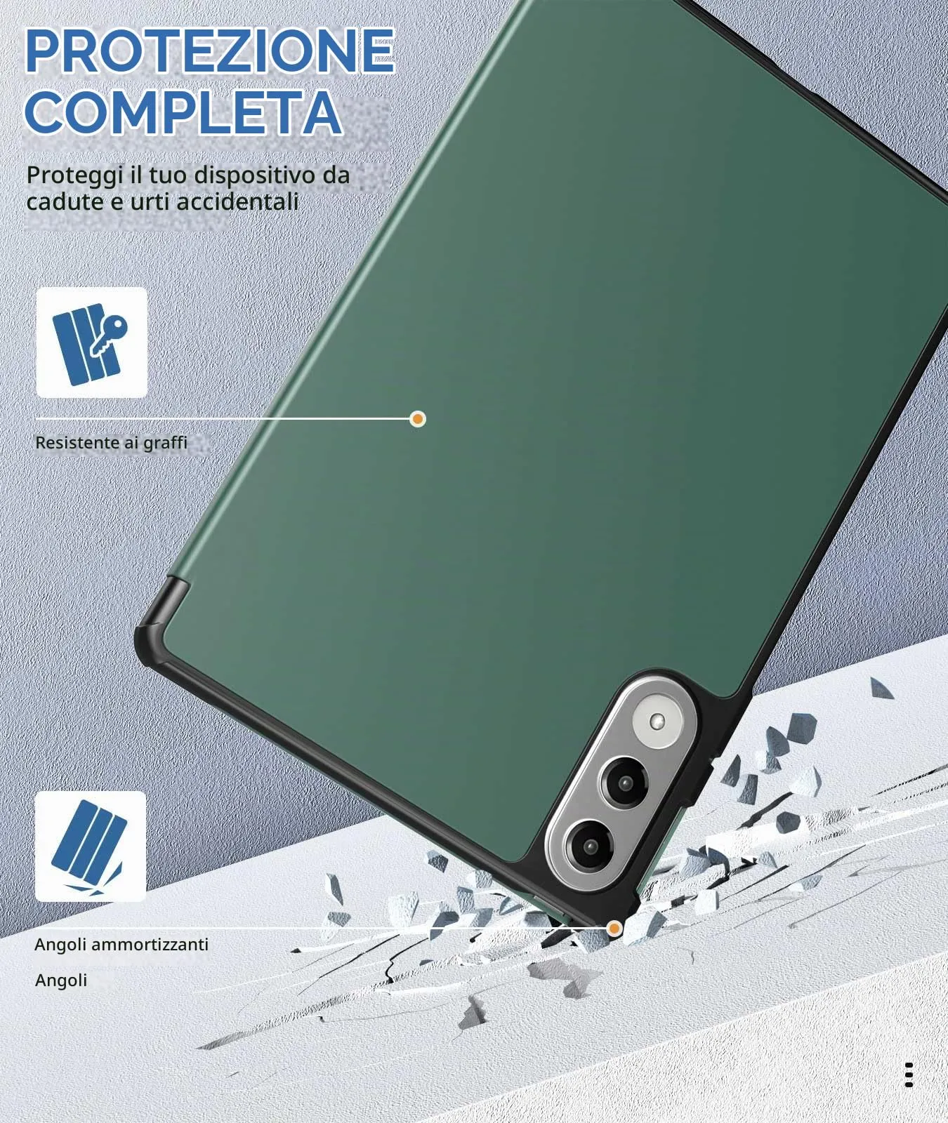 MoKo Cover compatibile con Lenovo Yoga Tab 11,1 2025, Verde notte - immagine 5