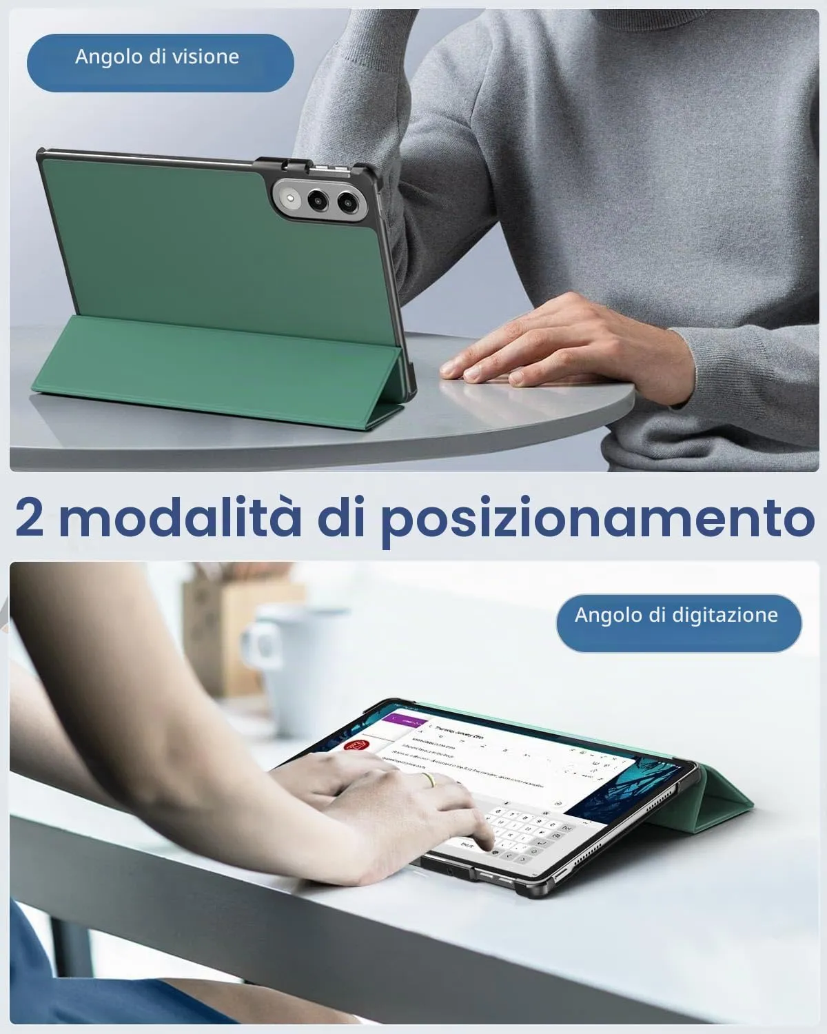 MoKo Cover compatibile con Lenovo Yoga Tab 11,1 2025, Verde notte - immagine 6