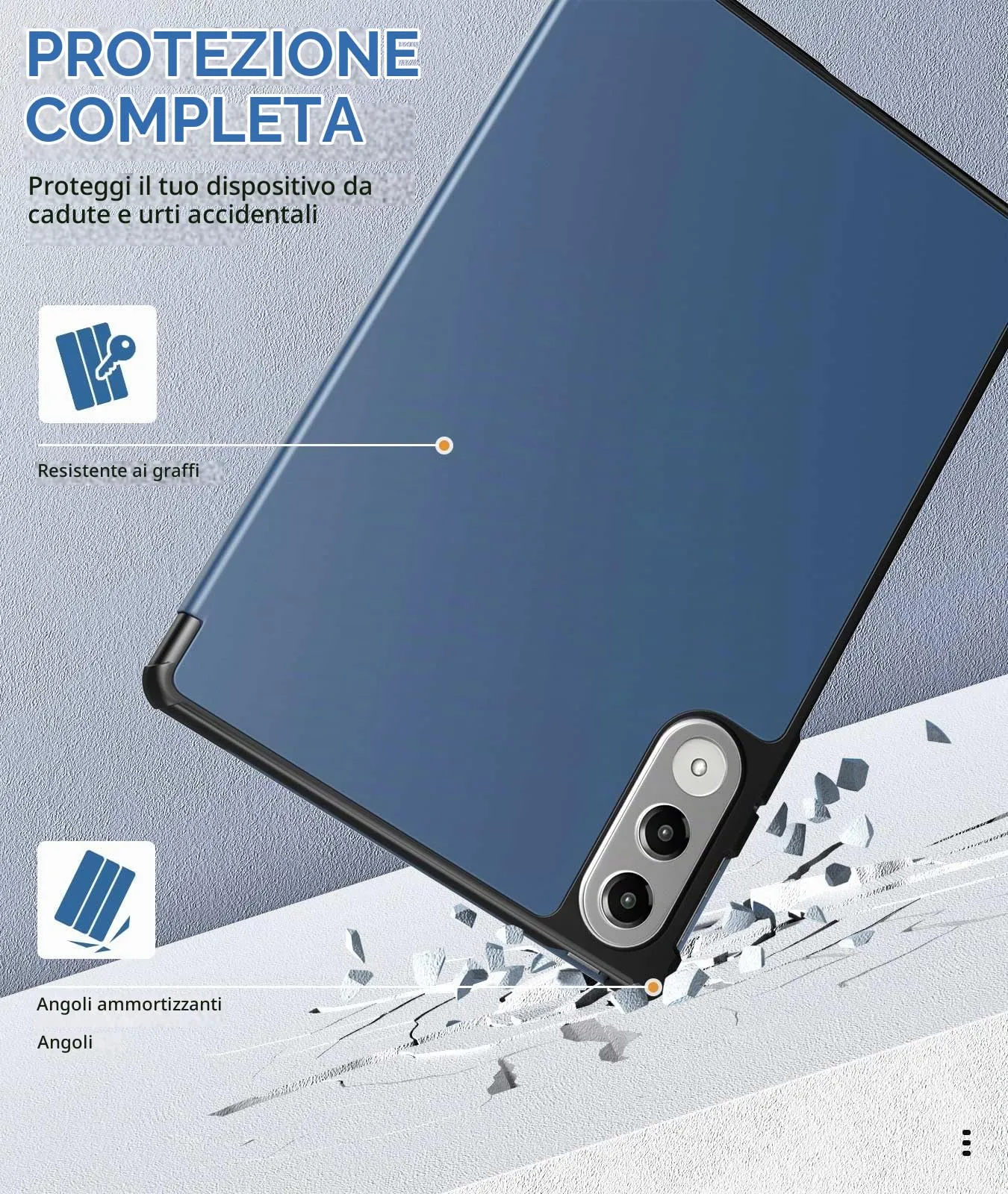 MoKo Cover compatibile con Lenovo Yoga Tab 11,1 2025, Blu Marino - immagine 5