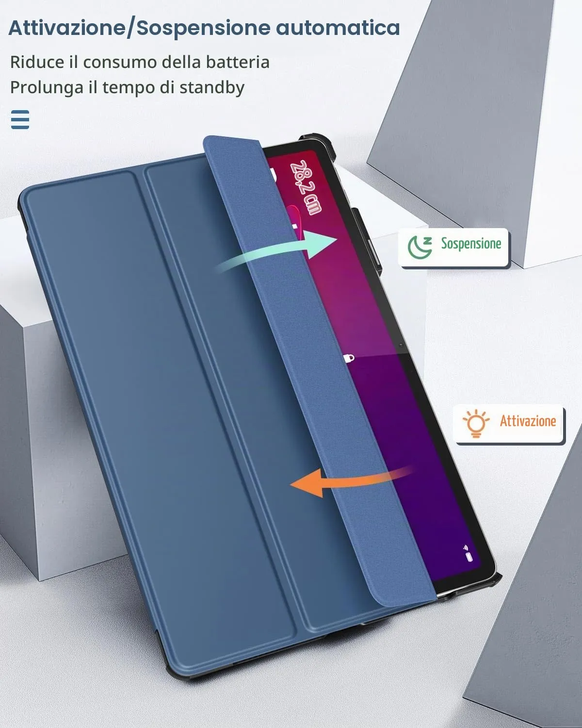 MoKo Cover compatibile con Lenovo Yoga Tab 11,1 2025, Blu Marino - immagine 8